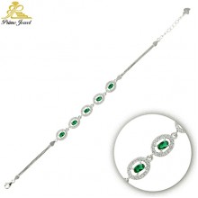 Gümüş Zirkon Taşlı Bilezik / Bileklik